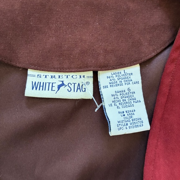 Y2K White Stag Patchwork suede vest L - Picture 2 of 7